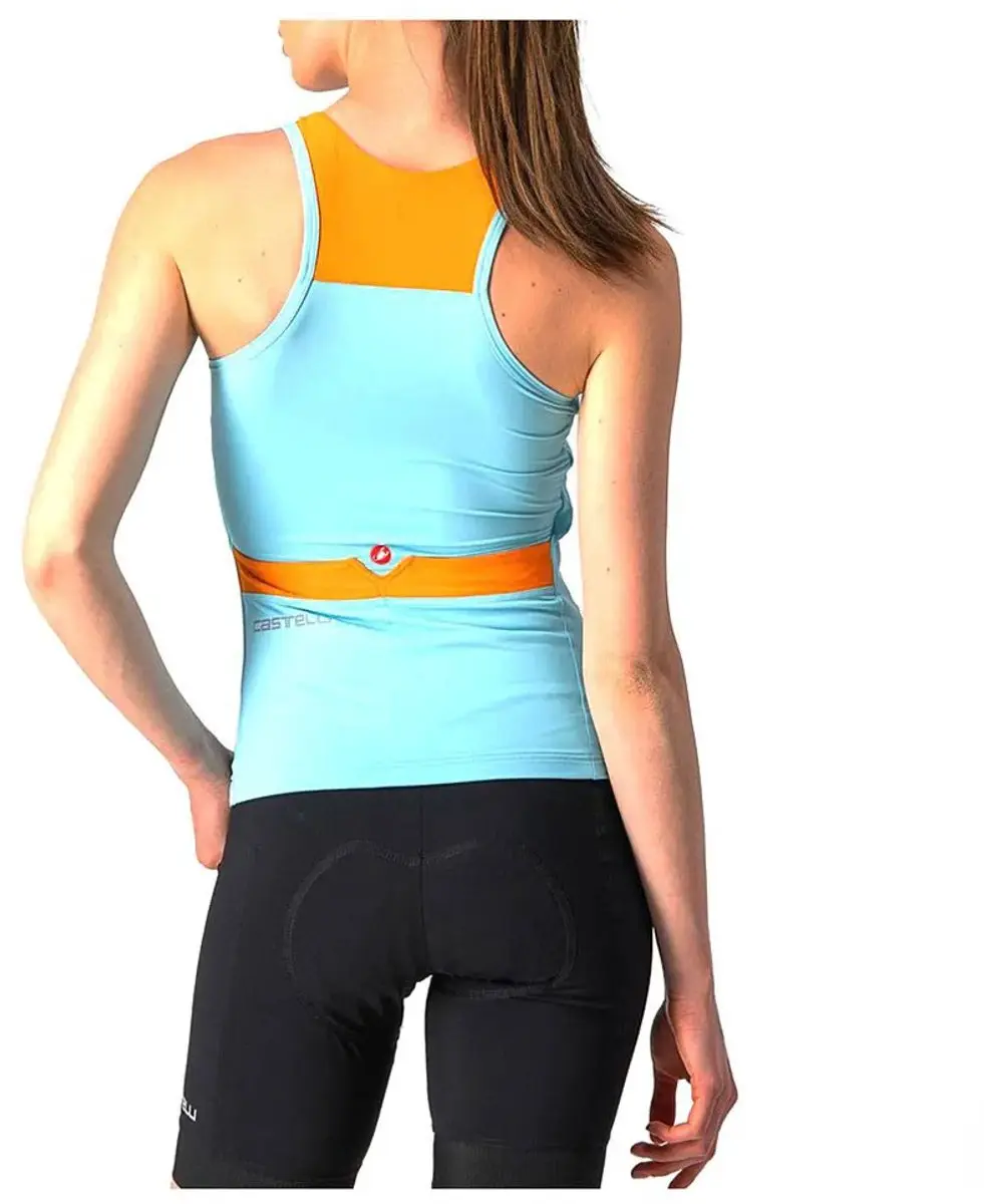 Castelli Solaris Skylight Pop Orange Fietsshirt Dames - S