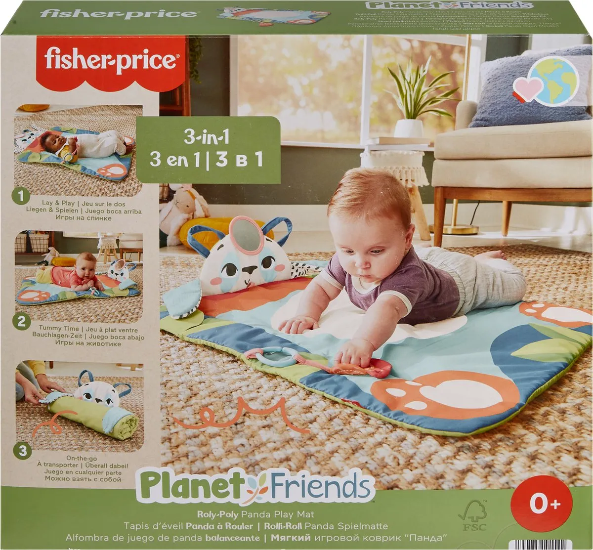 Fisher-Price Panda Speel-en Wiebelmat - 3 Speelelementen