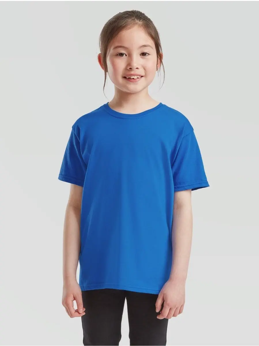 Fruit Of The Loom Iconisch 150 T T-shirt voor meisjes Azul