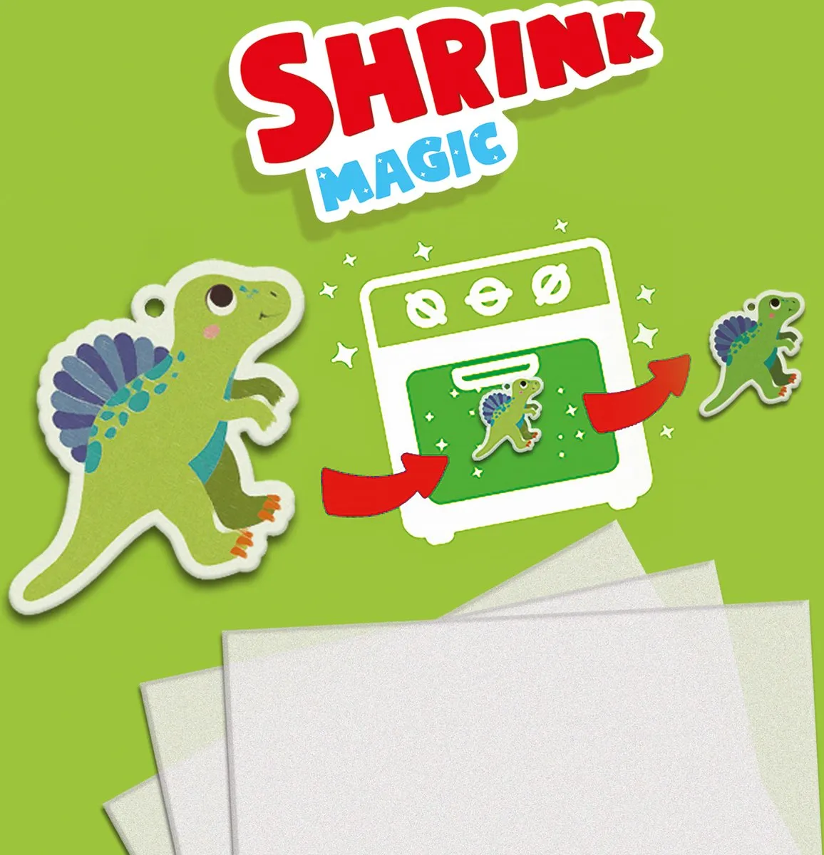 SES Creative Dino Krimpfolie Knutselset - 17 Stuks