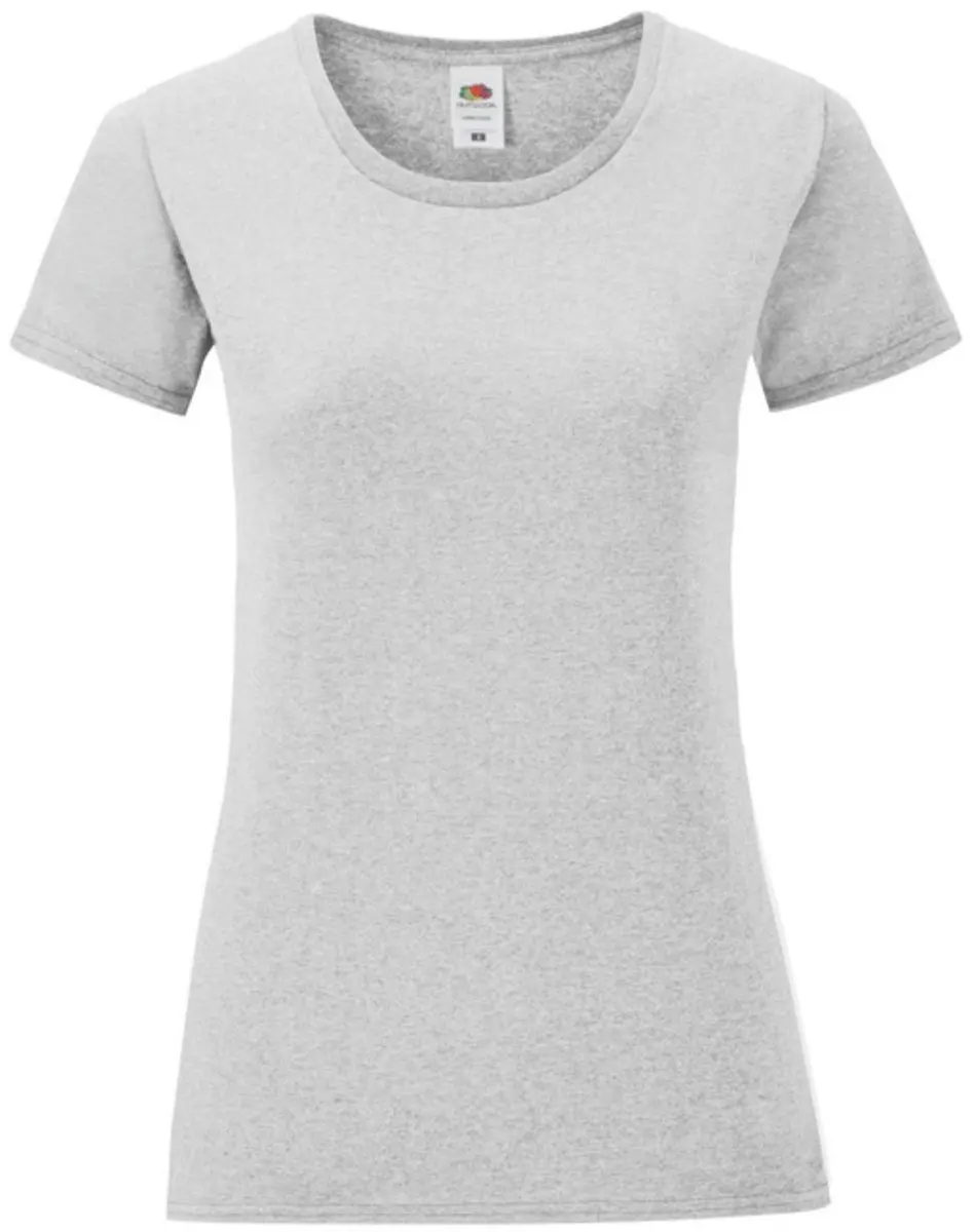Fruit Of The Loom Iconisch 150 T Dames T-shirt Grijs