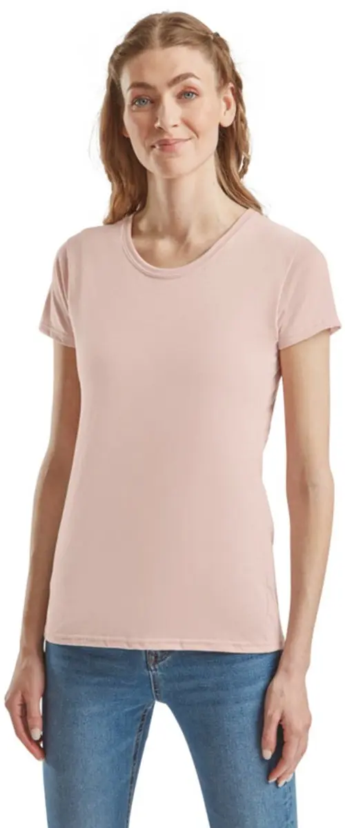 Fruit Of The Loom Iconisch 150 T Dames T-shirt Rosa Ballet