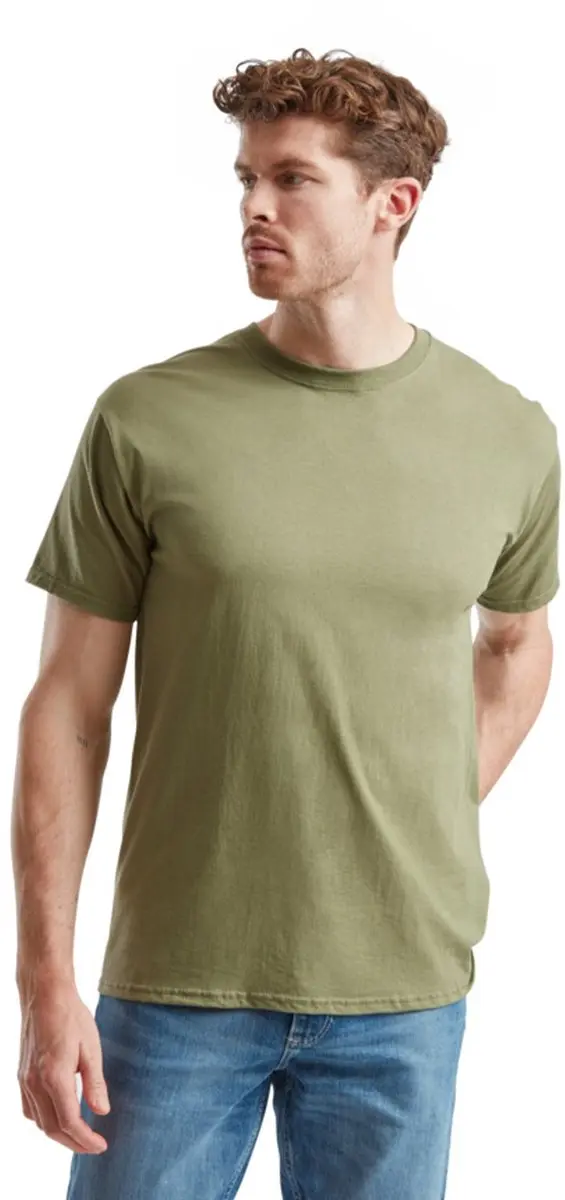 T-shirt Fruit Of The Loom Valueweight Volwassen Klassiek Olijfgroen