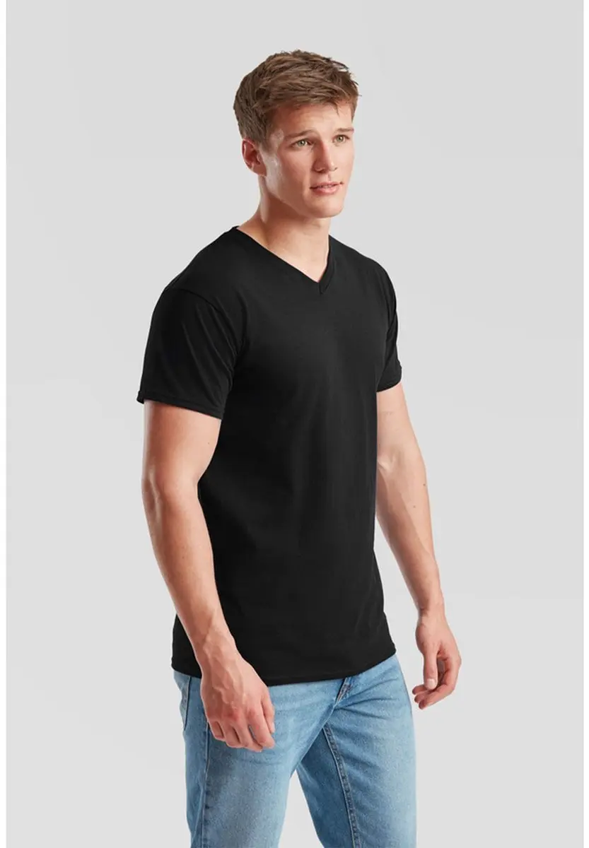 Camiseta Fruit Of The Loom Valueweight V-hals T Adulto Black