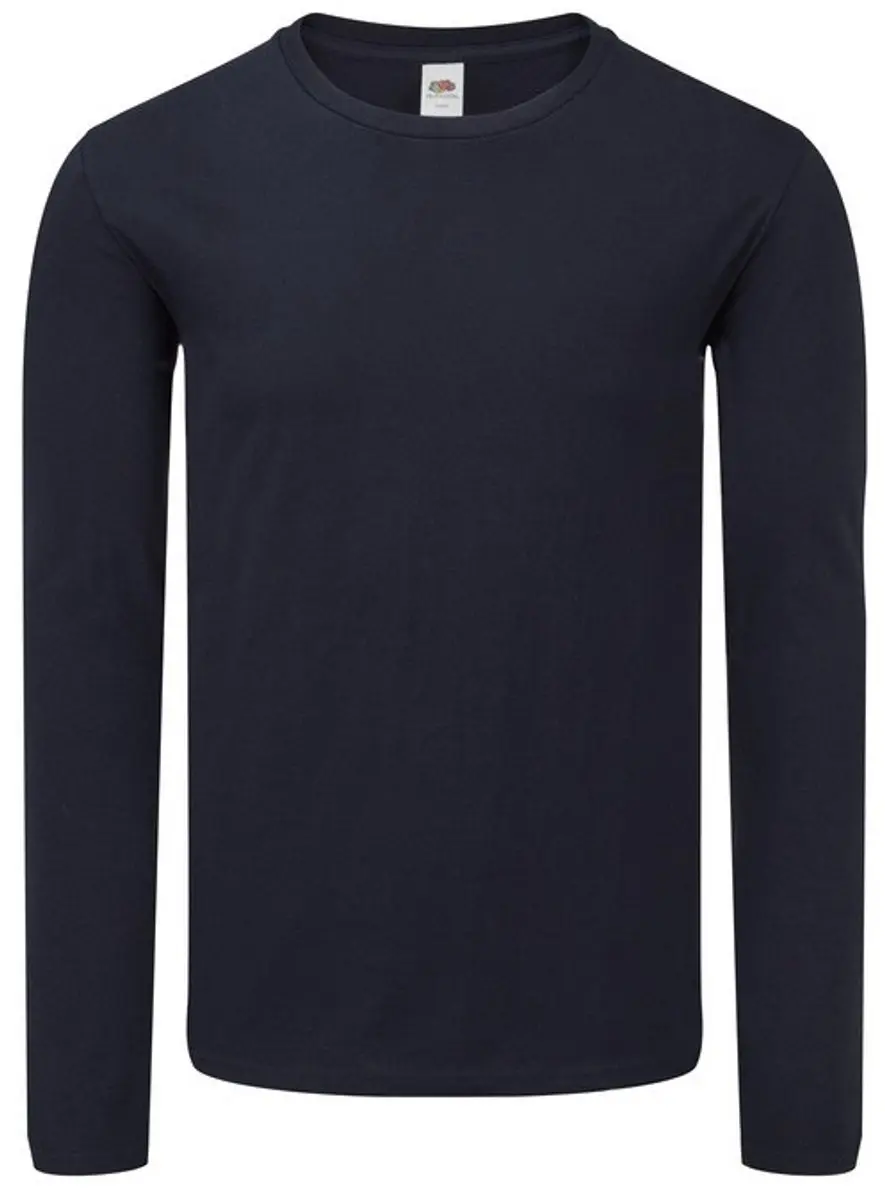 Fruit Of The Loom Iconisch 150 Klassiek T-shirt met lange mouwen Rojo