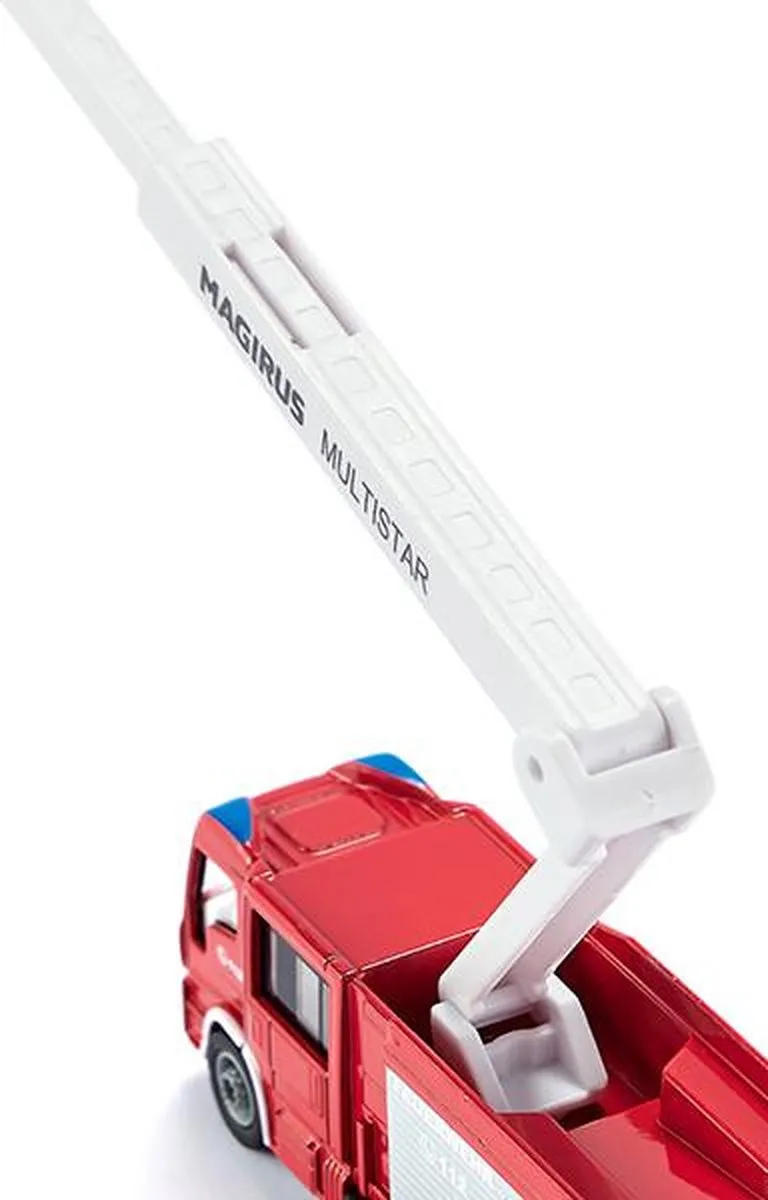 SIKU Magirus Multistar Tlf Brandweerwagen 18cm - Rood/Wit/Grijs/Zwart