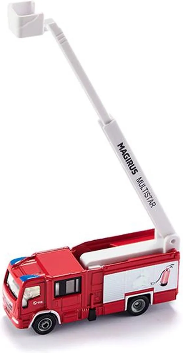 SIKU Magirus Multistar Tlf Brandweerwagen 18cm - Rood/Wit/Grijs/Zwart