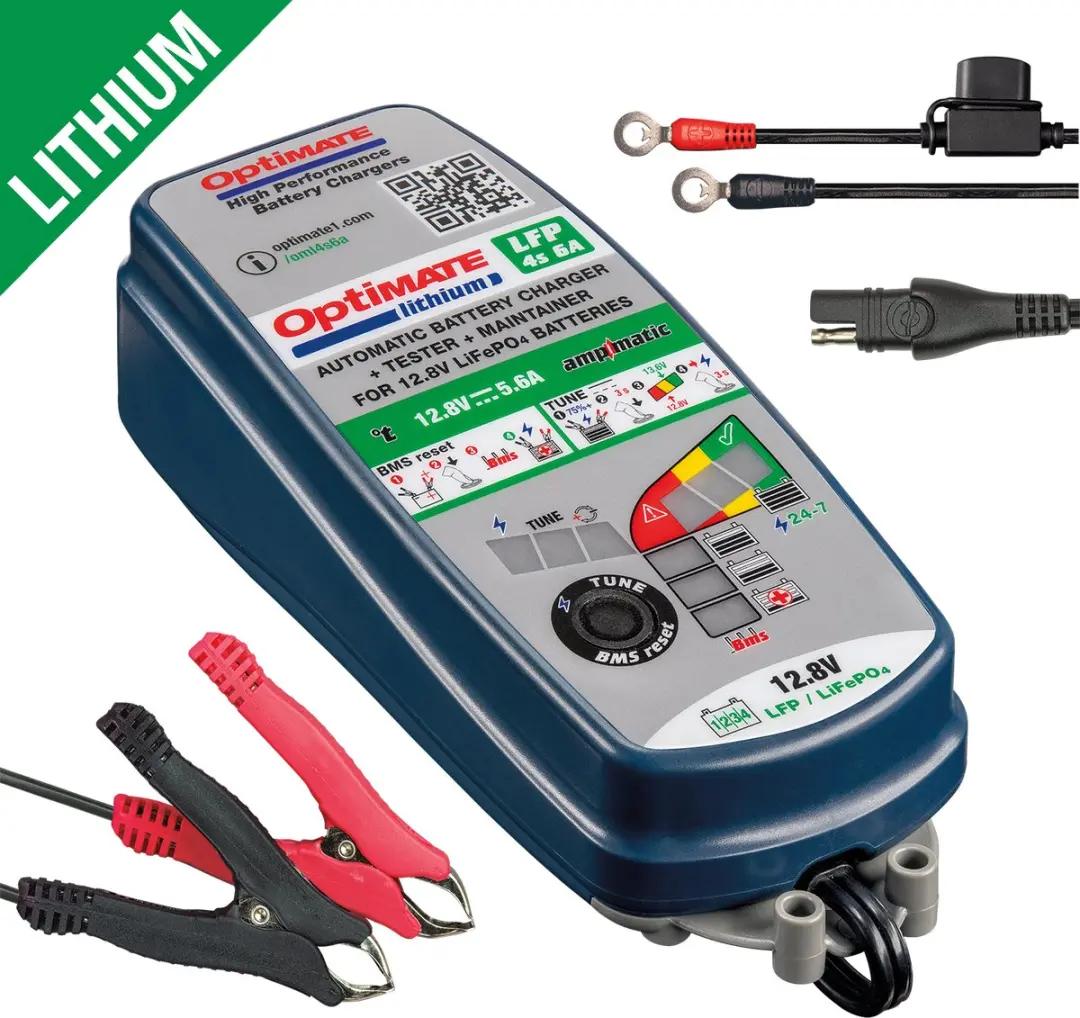 Tecmate OptiMate TM390 LiFePO4 Acculader 12.8V 6A - 4S