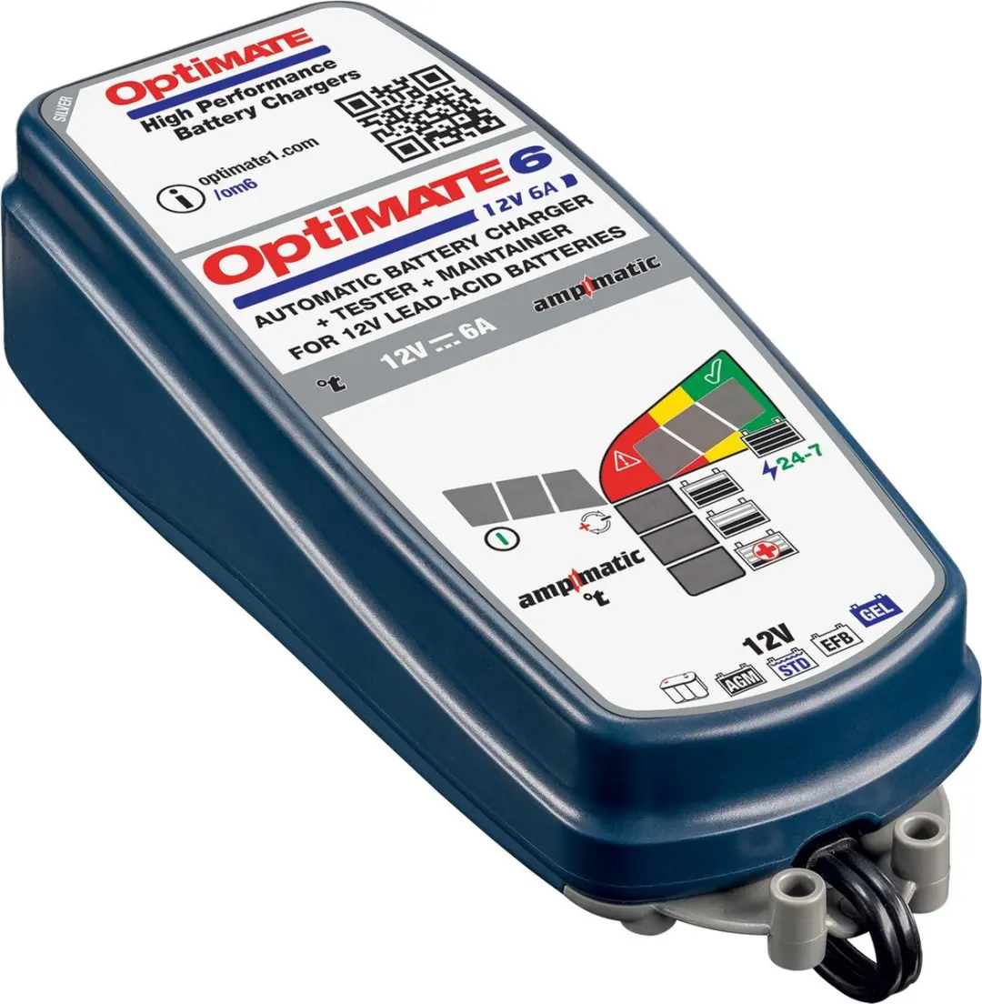 Tecmate OptiMate 6 TM360 Acculader 12V 6A - Loodzuur/AGM/Gel