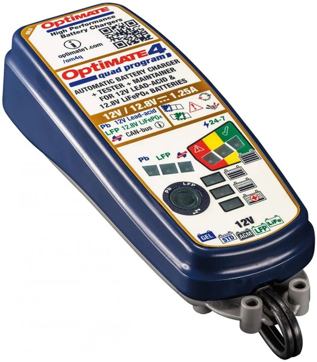 Tecmate Optimate 4 Quad Program CAN Acculader 12V 1.25A - Goud