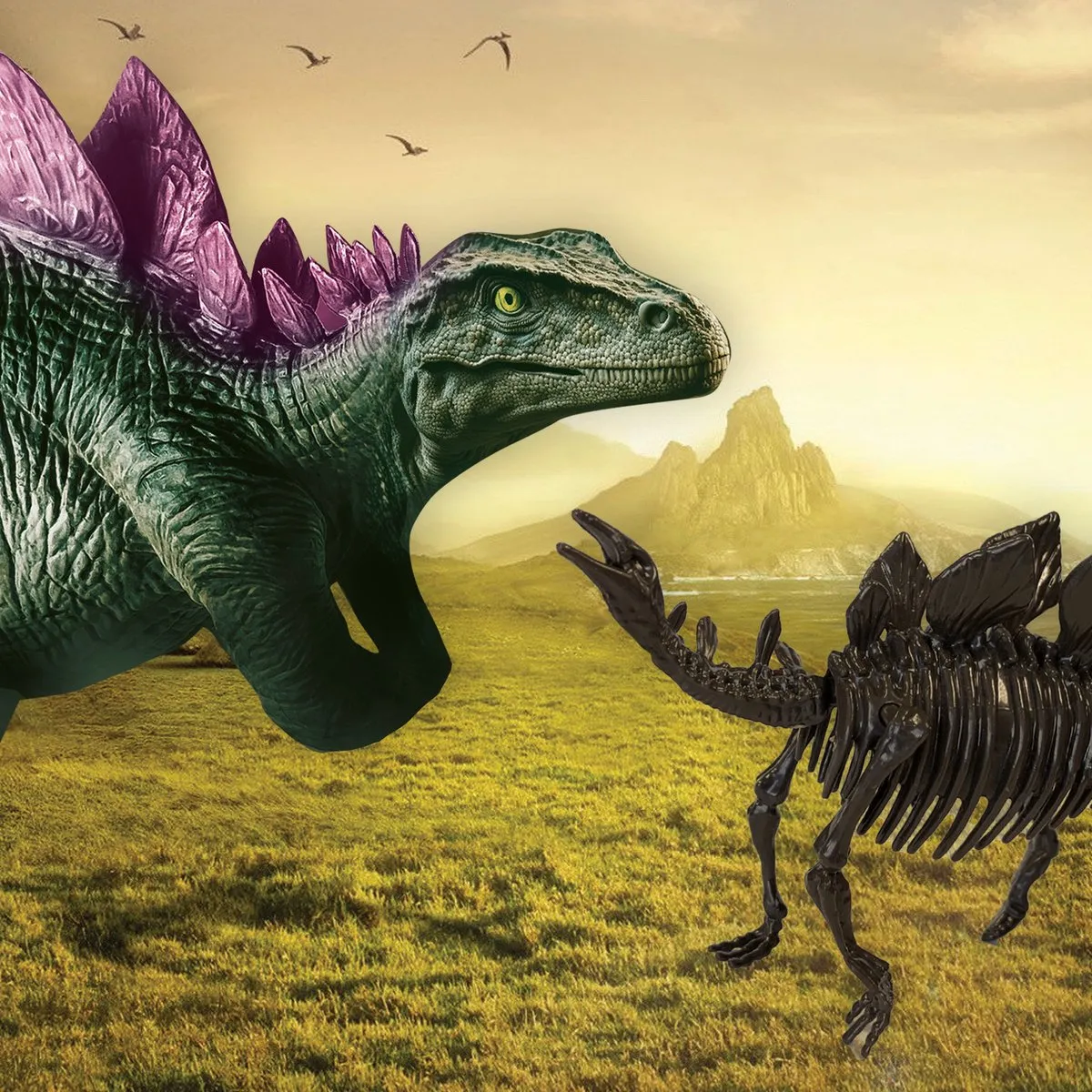 SES Creative Explore Dino en Skelet Opgraven 2-in-1 Stegosaurus