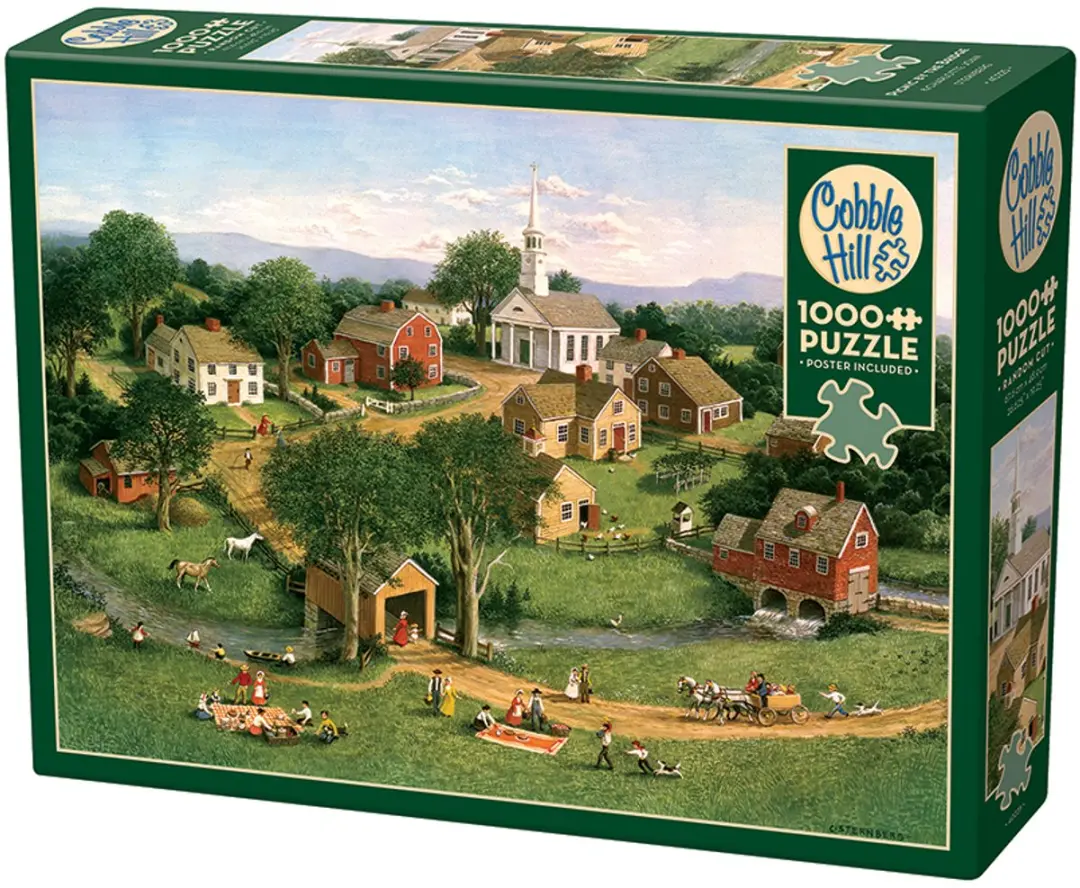 Cobble Hill Picnic by the Bridge Legpuzzel 1000 Stuks - Meerkleurig - afbeelding 3 van 5