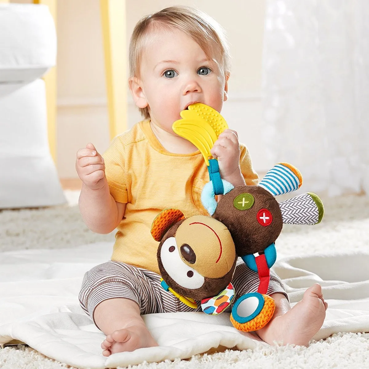Skip Hop Knuffel Aap - Multicolor