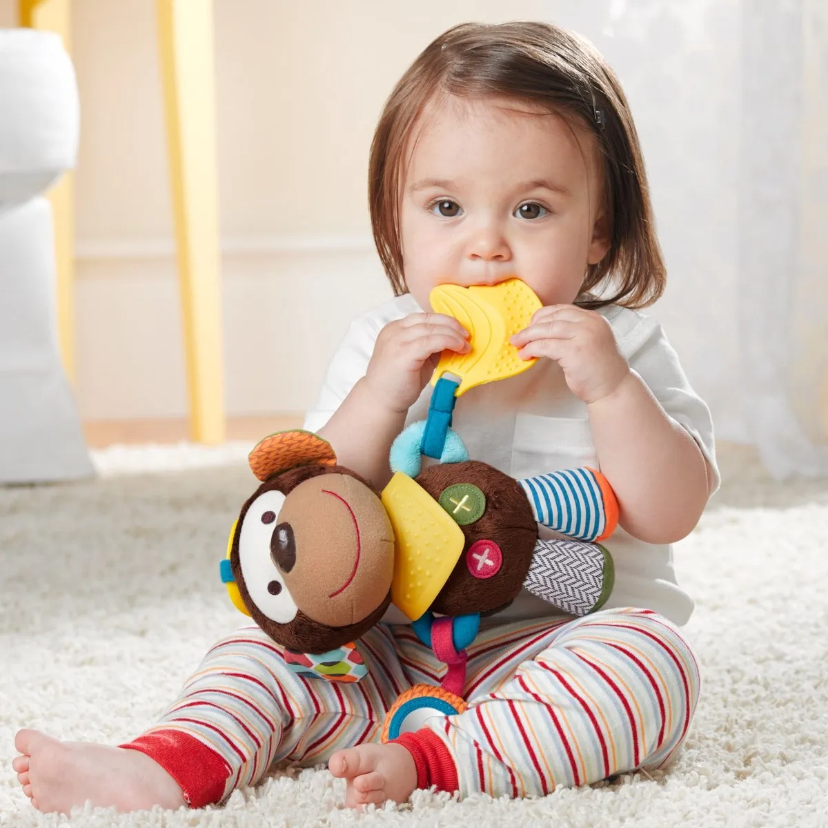 Skip Hop Knuffel Aap - Multicolor