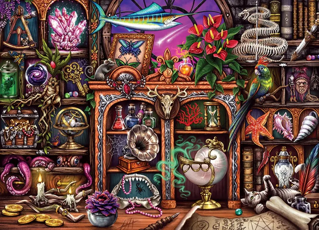 Cobble Hill Mysterieuze Kabinet Puzzel 500 Stukjes - Meerkleurig - afbeelding 2 van 2