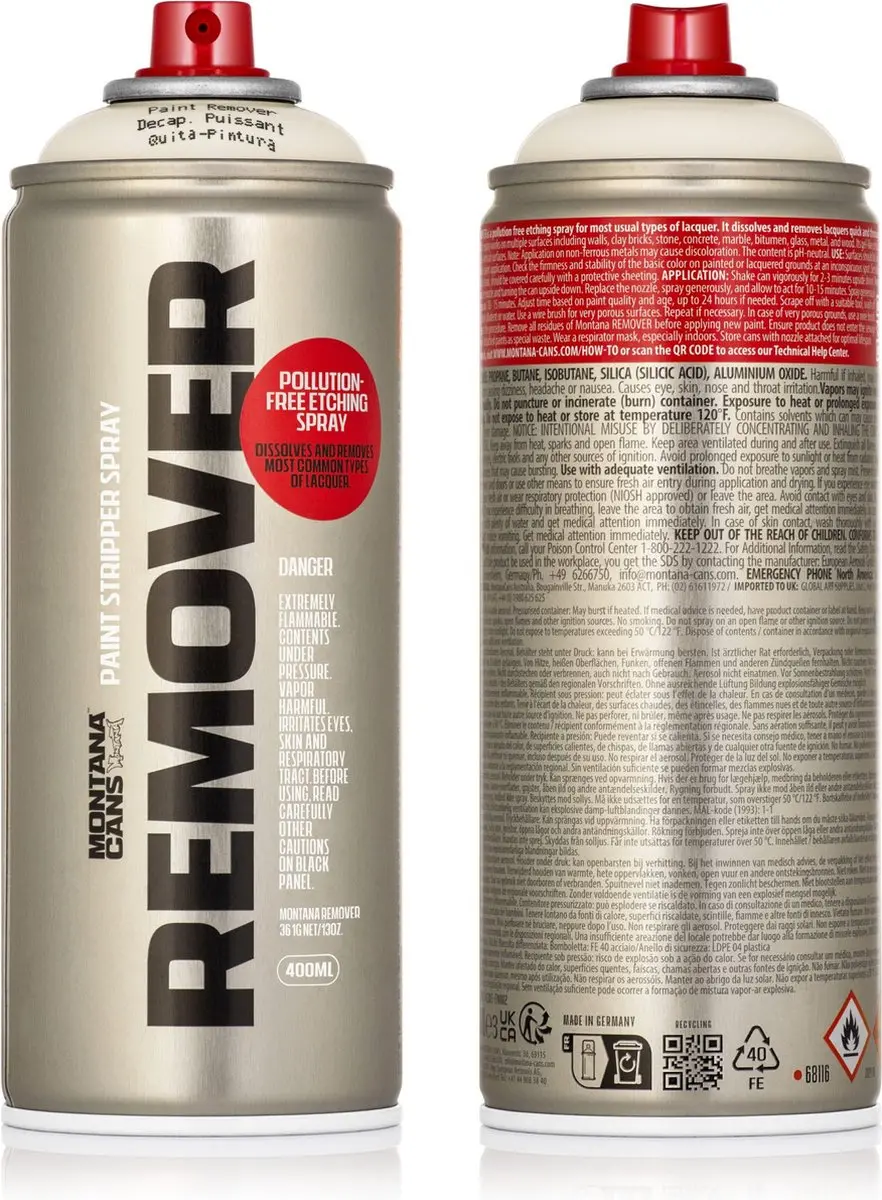 Montana TECH Remover Paint Stripper Spuitbus 400ml - Meerkleurig