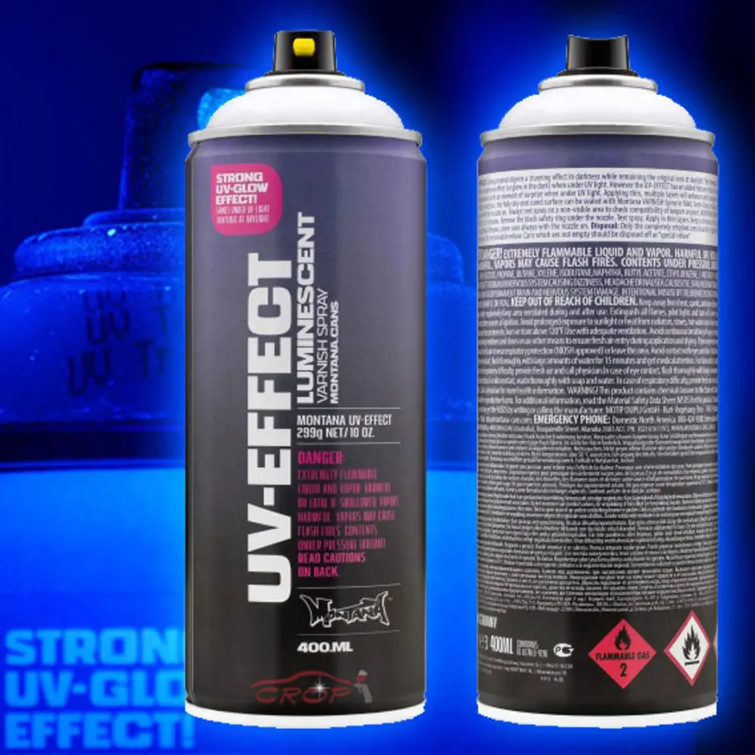 Montana UV-EFFECT Transparante UV Lichtgevende Fluoriserende Lak in Spuitbus 400