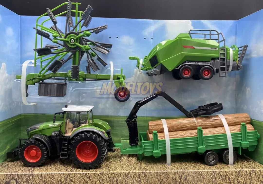 Bburago Fendt 1050 Vario Tractor Set - 18-31605 Groen - afbeelding 3 van 4