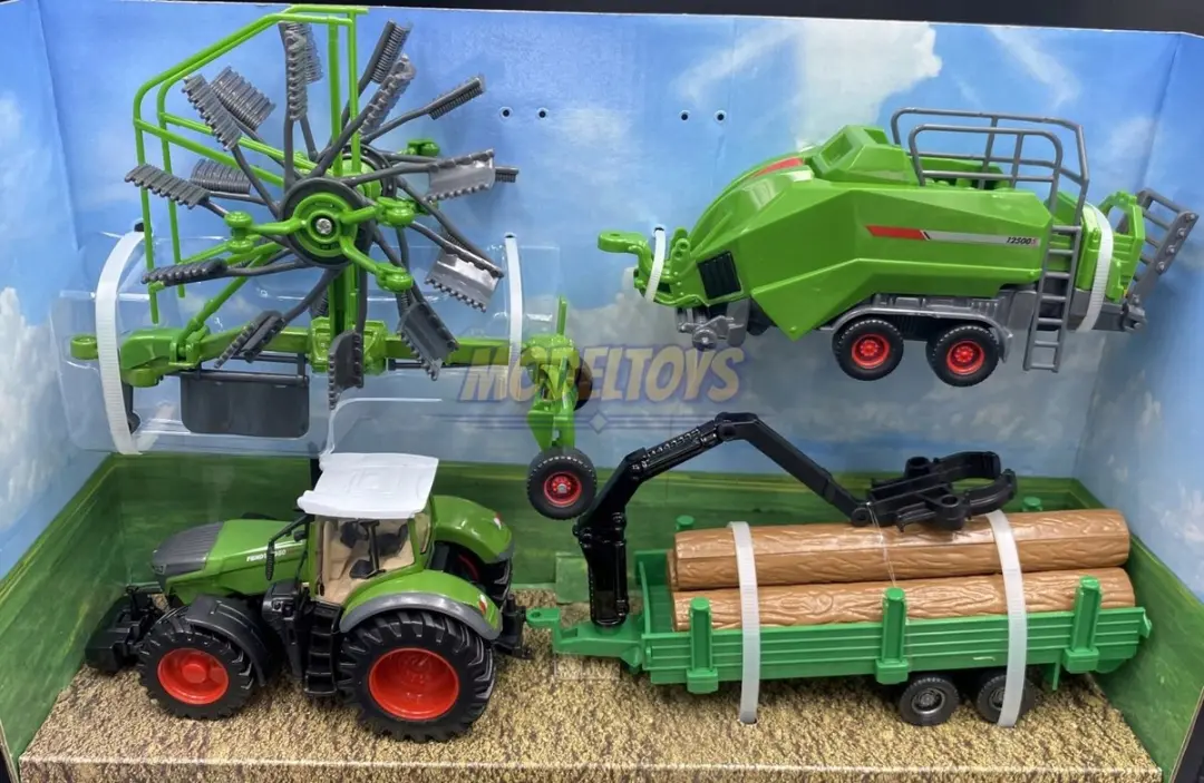 Bburago Fendt 1050 Vario Tractor Set - 18-31605 Groen - afbeelding 2 van 4