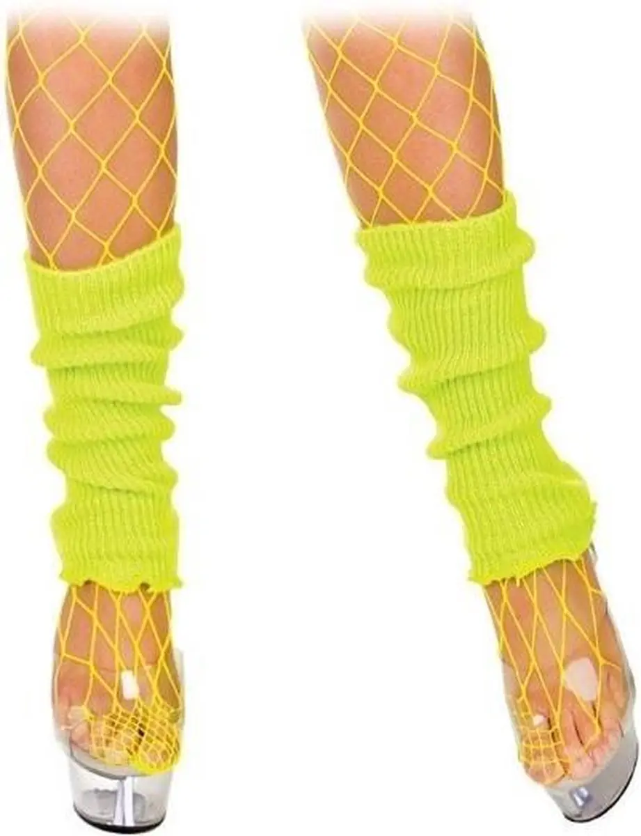 Beenwarmers 80-jaren in neon geel
