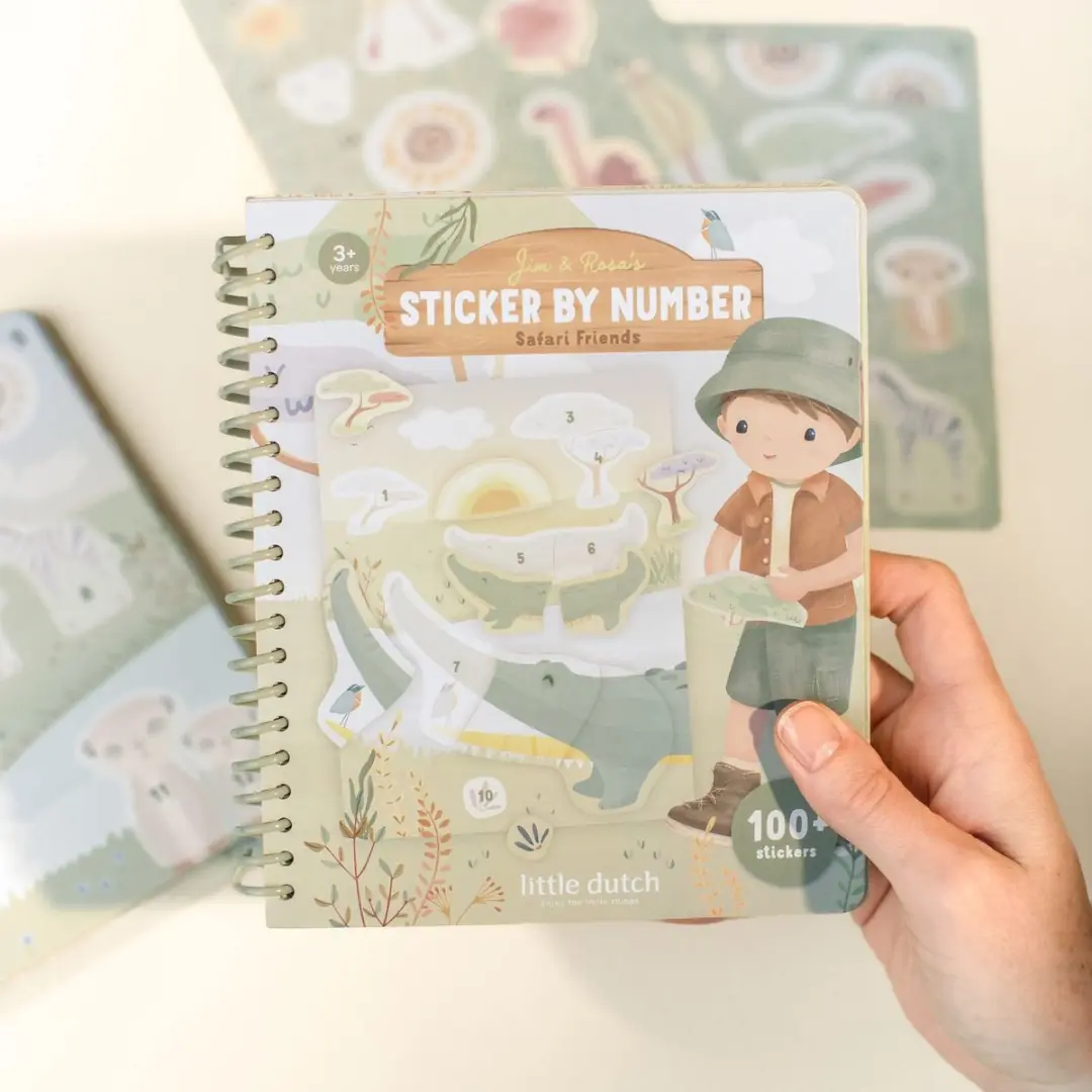 Little Dutch Safari Jim Stickerboek - 100 Stuks - Groen