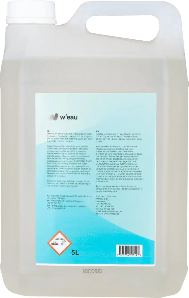 W'eau Vloeibaar Vlokmiddel STKY-00000208 - 5 Liter