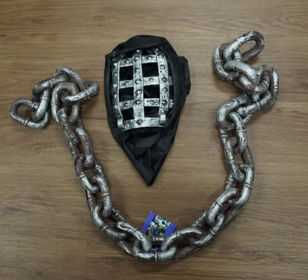 Halloween accessoires masker hekwerk + ketting
