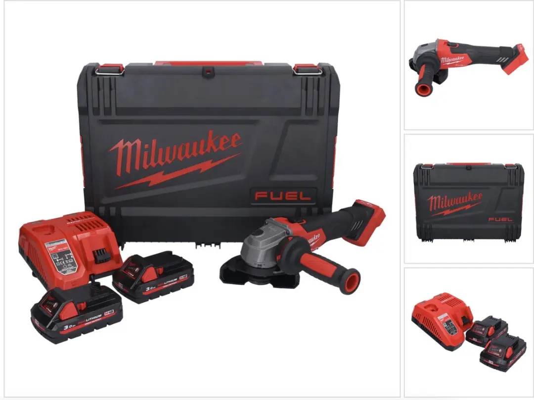 Milwaukee M18 FSAG115X-302X accu-haakse slijper 18 V 115 mm borstelloos + 2x acc
