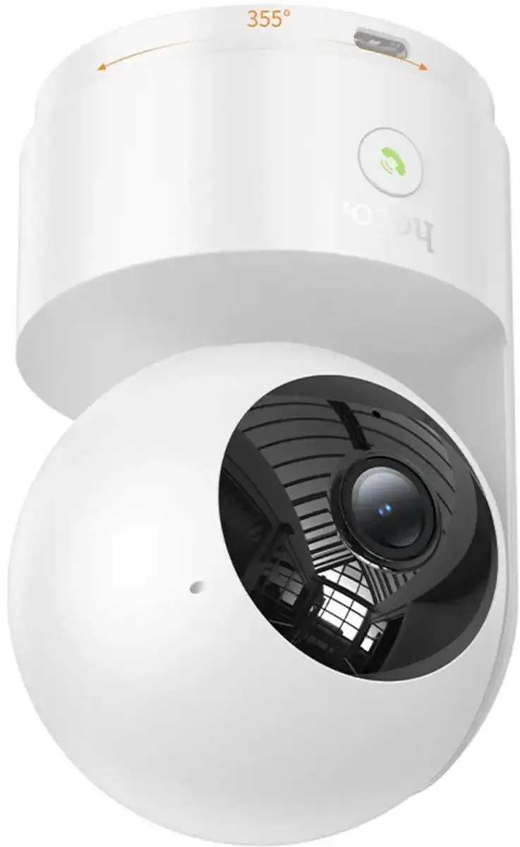 Hoco D8 HD Indoor PTZ WiFi Camera 3MP - Wit - afbeelding 3 van 3