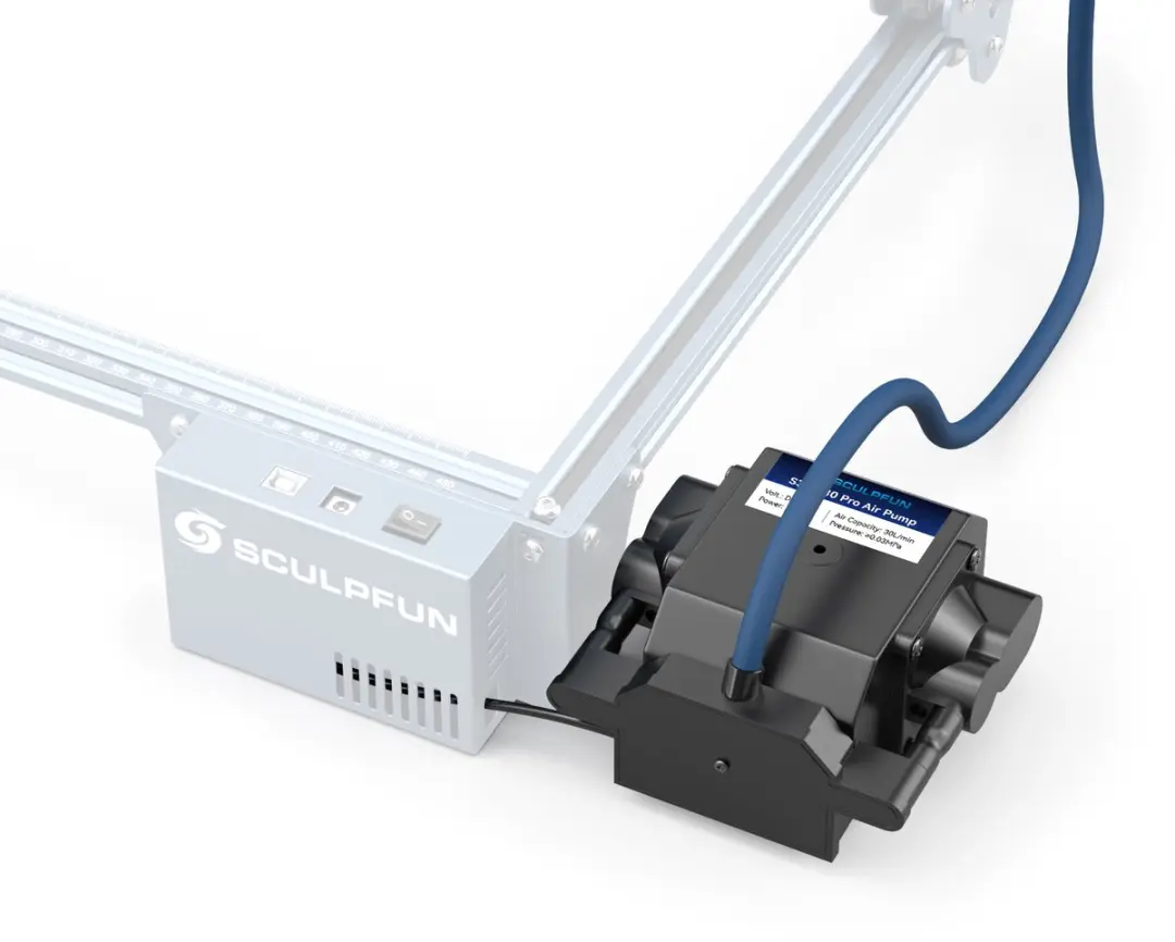 SCULPFUN S9 Pro luchtassistentieset met 12V luchtpomp en voeding voor lasergrave