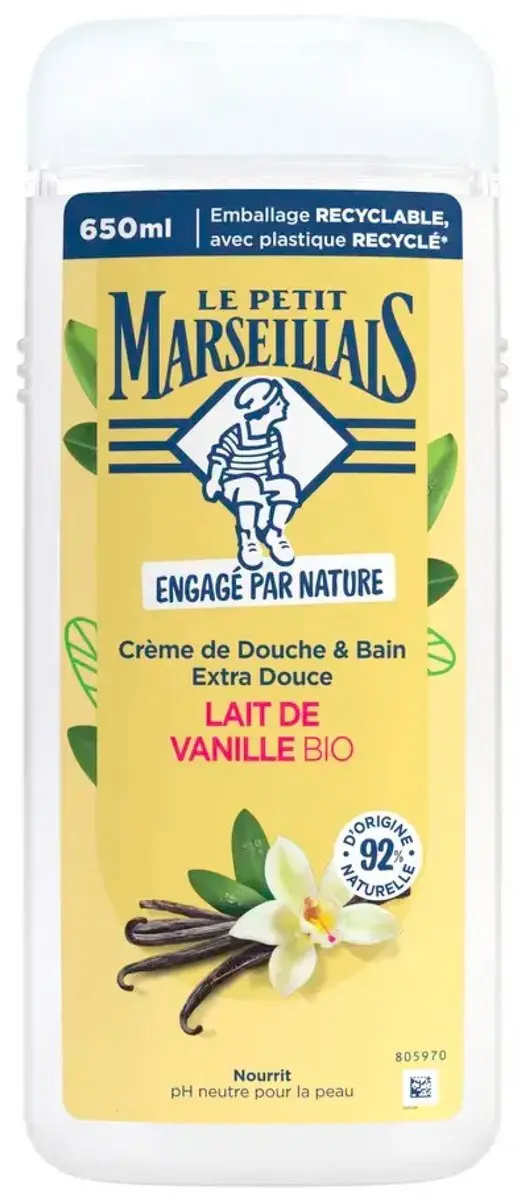 Le Petit Marseillais Extra Milde Bad- & Douchecrème Biologische Vanille Melk 65