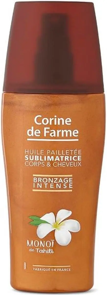 Corine de Farme bruining intense olie met glitter 150ml, sublieme huid en haar,
