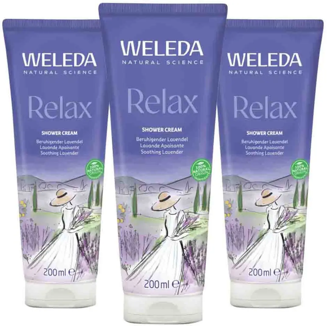 Weleda Lavendel Douchecrème 200ml - 3 Stuks