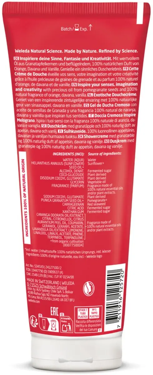 Weleda Granaatappel Douchecrème 200ml - 3 Stuks