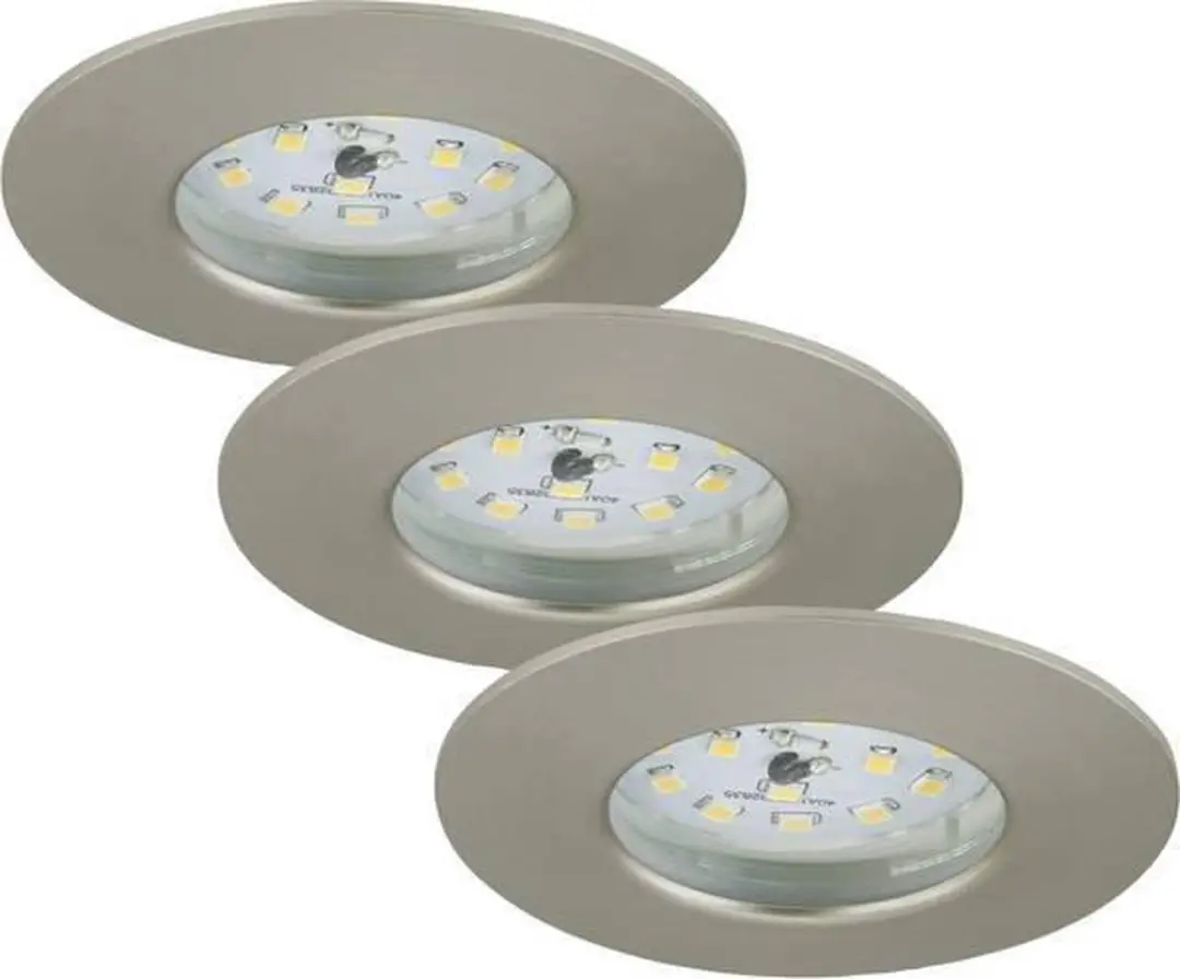 Briloner Attach Dim Inbouwspots 3x - 5,5W 470lm - Nikkel - IP44
