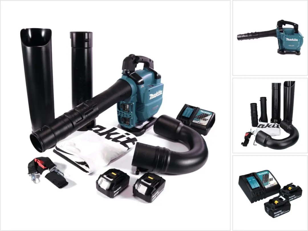Makita DUB 363 RT2V accu blazer / bladzuiger 36 V ( 2x 18 V ) borstelloos + zuig