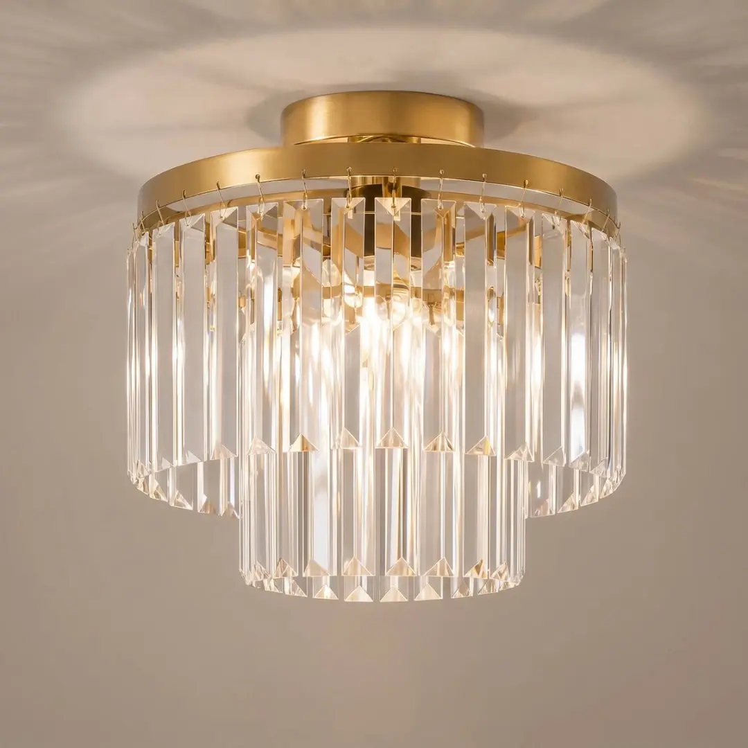 Lindby Plafondlamp IJzer Glas 1 Licht E27 - Ø31cm - afbeelding 6 van 6