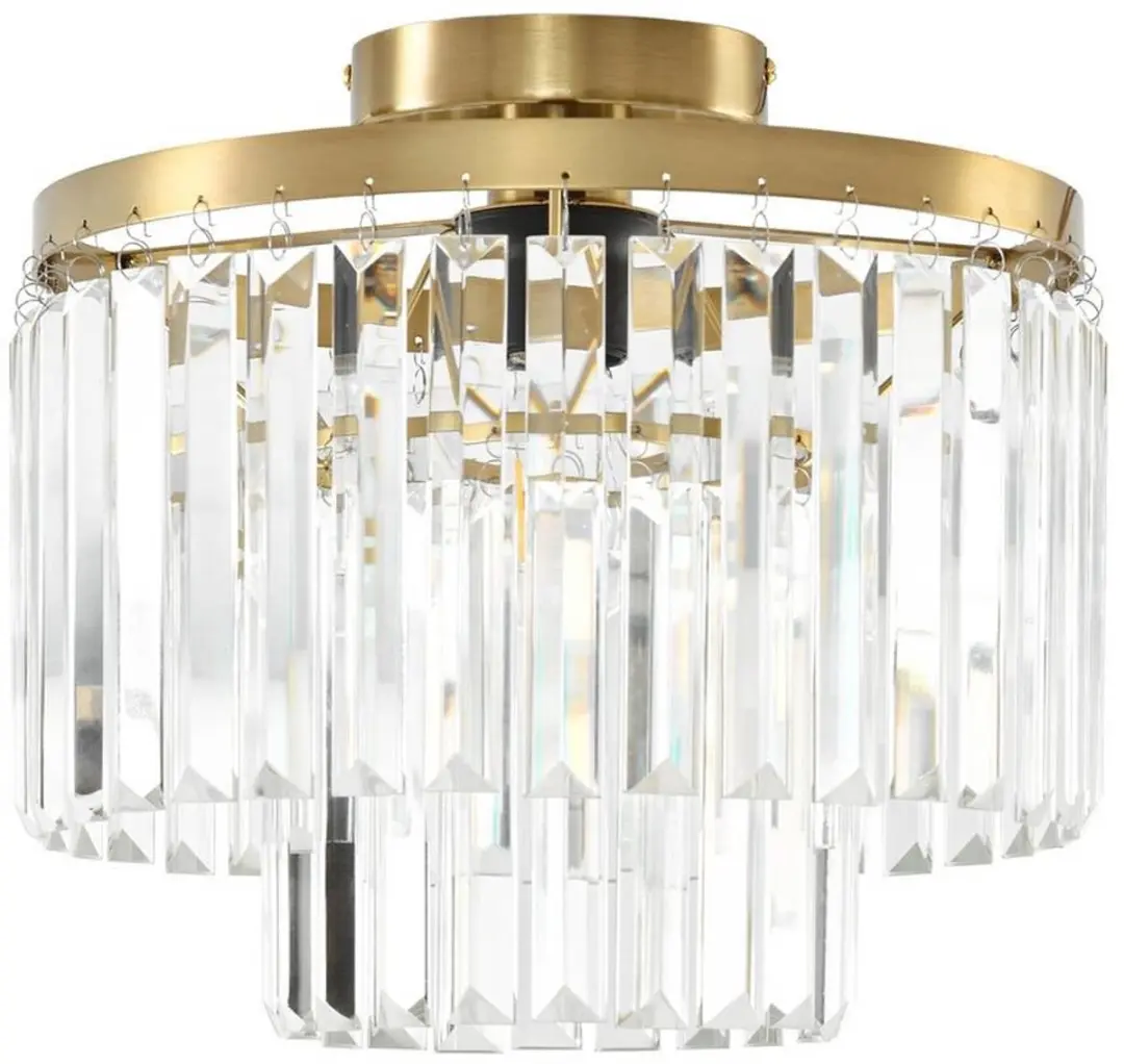 Lindby Plafondlamp IJzer Glas 1 Licht E27 - Ø31cm - afbeelding 4 van 6