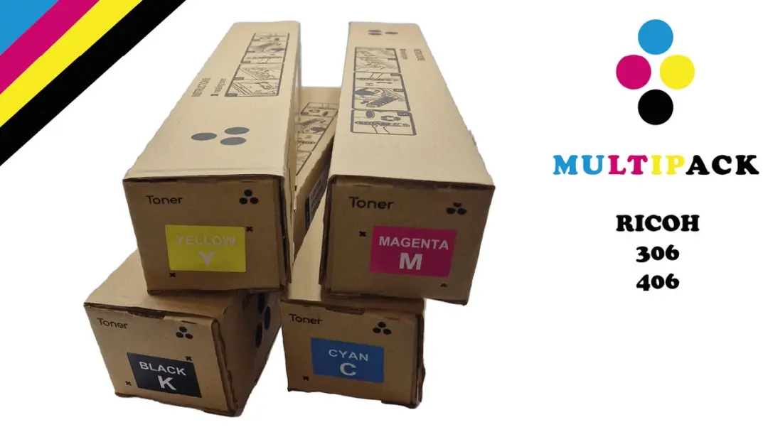 Multipack Toner Ricoh MP C306 / 307 / 406  BK / C / M / Y