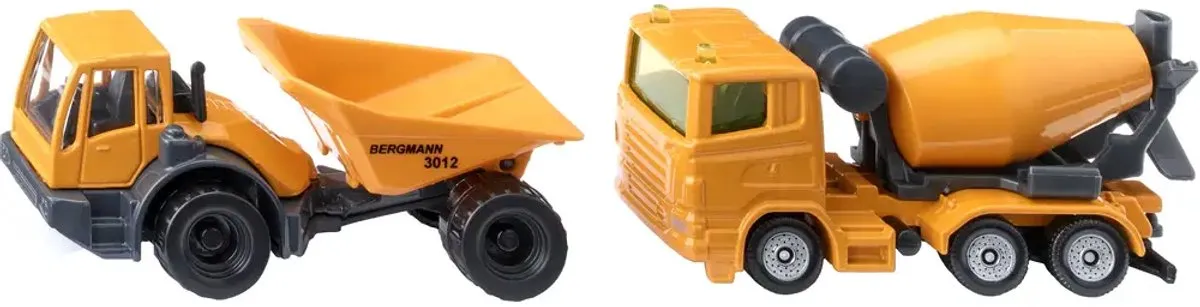 SIKU 1692 Bouwplaatsset Dumper & Betonmixer Geel