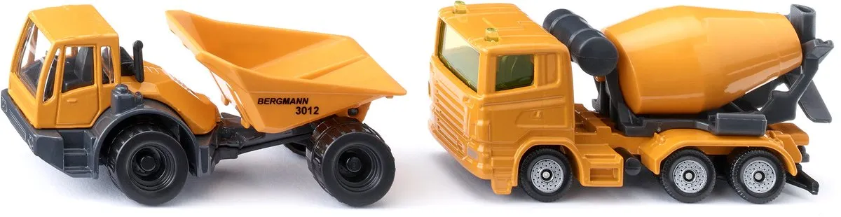 SIKU 1692 Bouwplaatsset Dumper & Betonmixer Geel