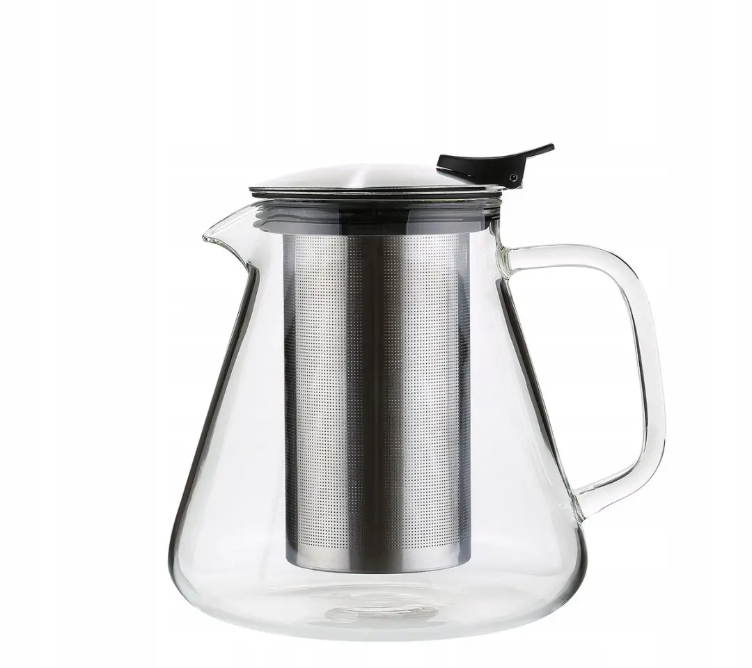 Cilio Giulietta Glazen Koffie- en Theepot met Filter, 1.5L