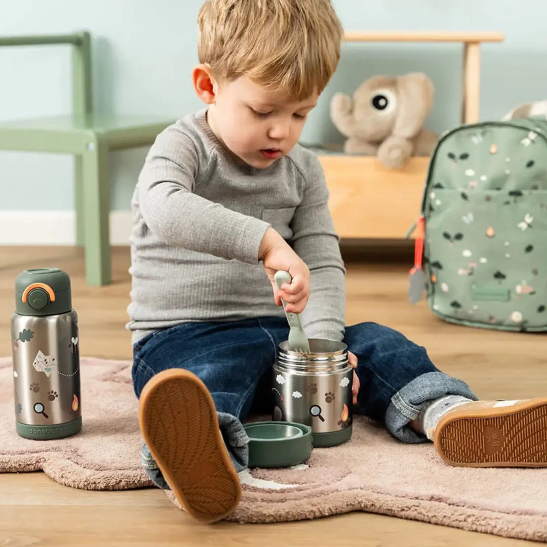 Done By Deer Tiny Trails Thermos Voedselcontainer 300ml - Groen - afbeelding 3 van 6
