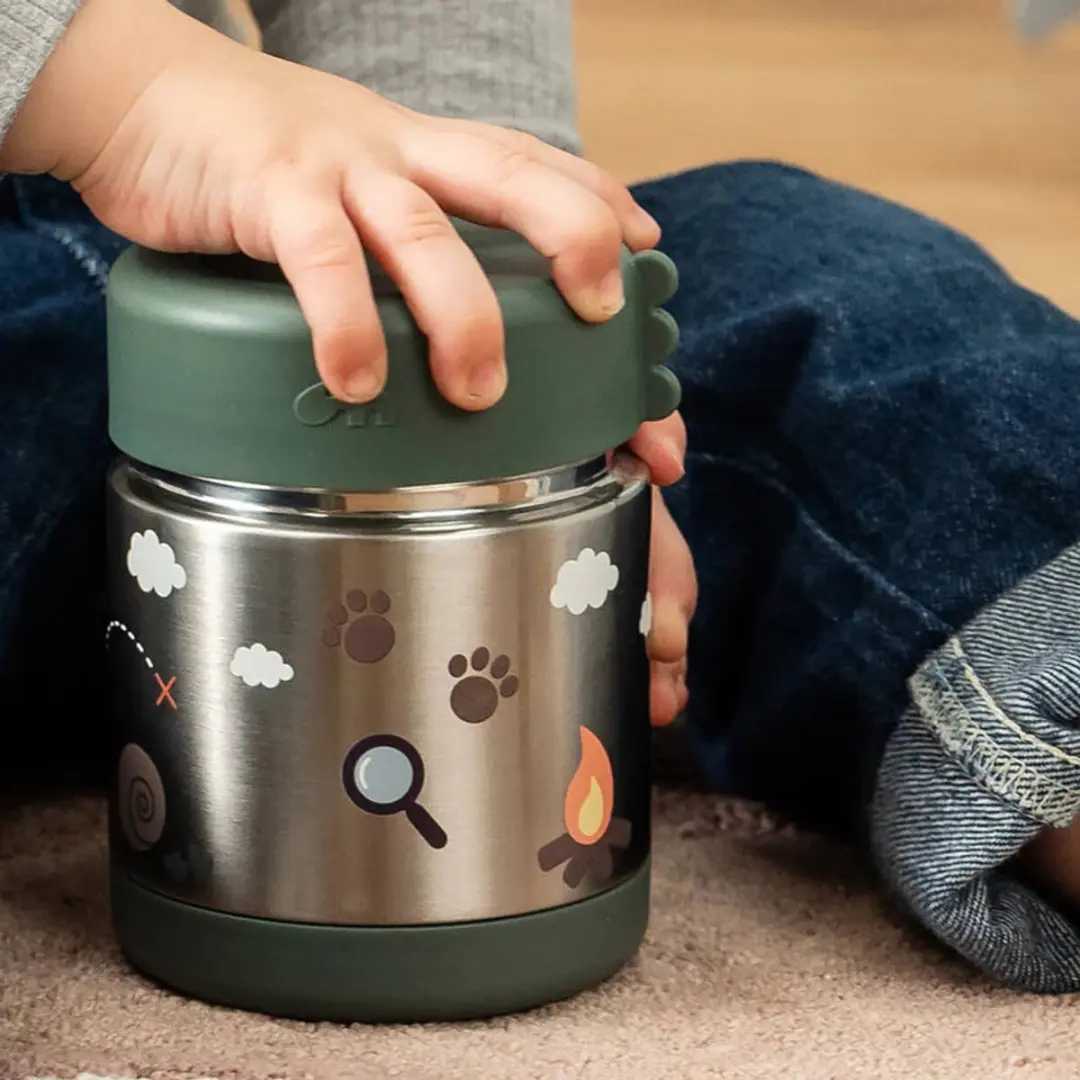 Done By Deer Tiny Trails Thermos Voedselcontainer 300ml - Groen - afbeelding 4 van 6
