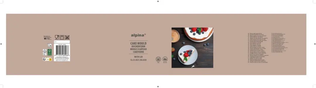 alpina Ronde Bakvorm met Deksel