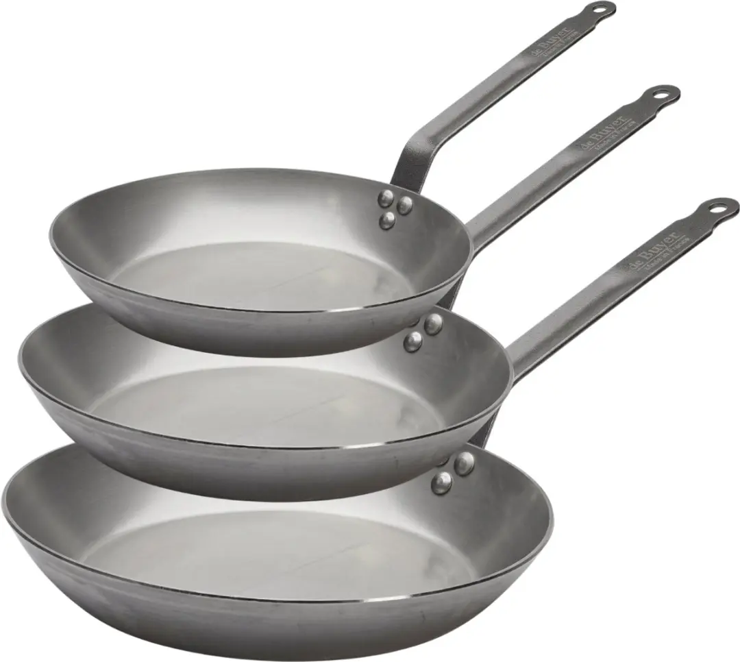 De Buyer Koekenpannenset Lyonnaise Carbone Plus 3-delig