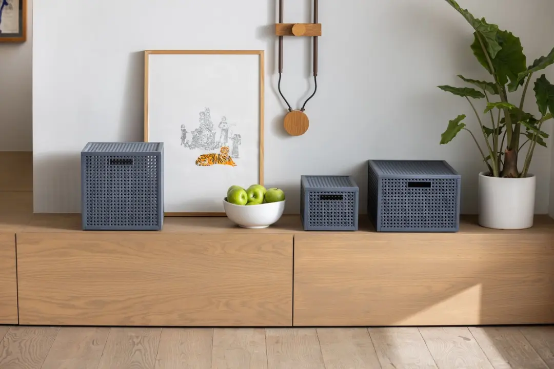 Curver Kaya Cube Opbergmand 19L - 28x28x28cm Antraciet