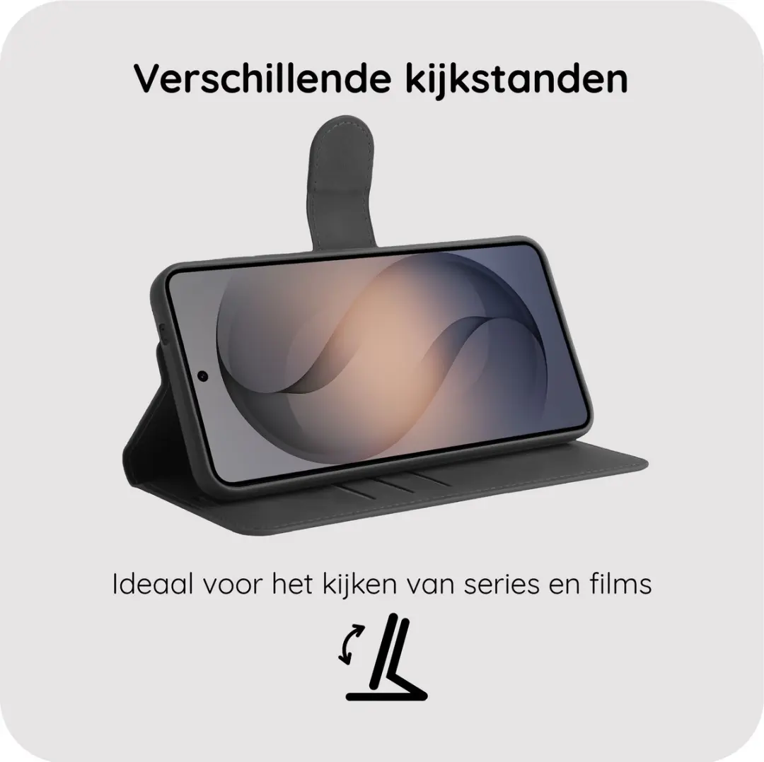 Just in Case Bookcase Hoesje Galaxy S26 FE - Zwart - afbeelding 4 van 6