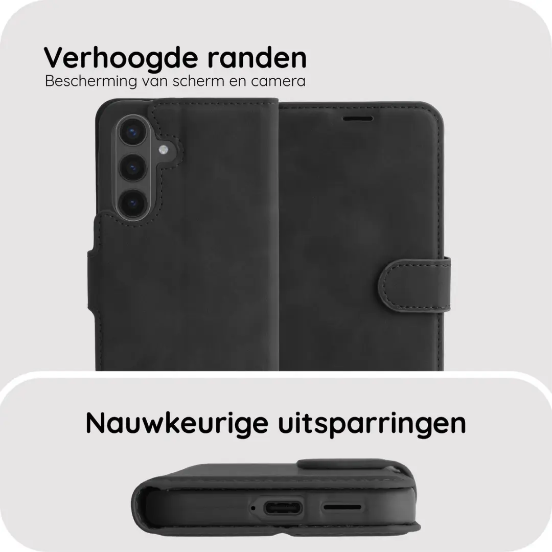 Just in Case Bookcase Hoesje Galaxy S26 FE - Zwart - afbeelding 3 van 6