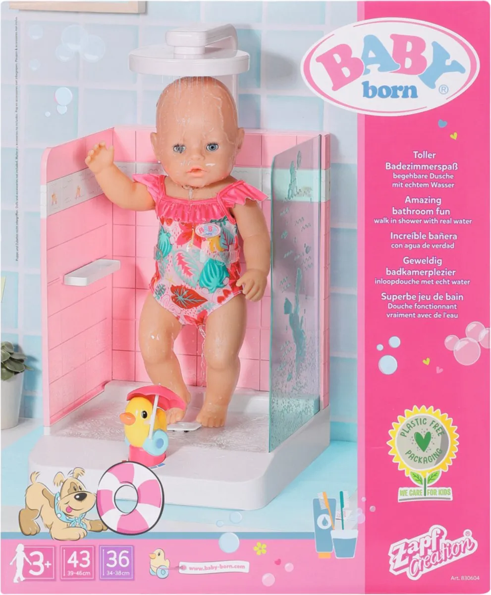 Baby Born Douche Poppenmeubel 830604 - Roze